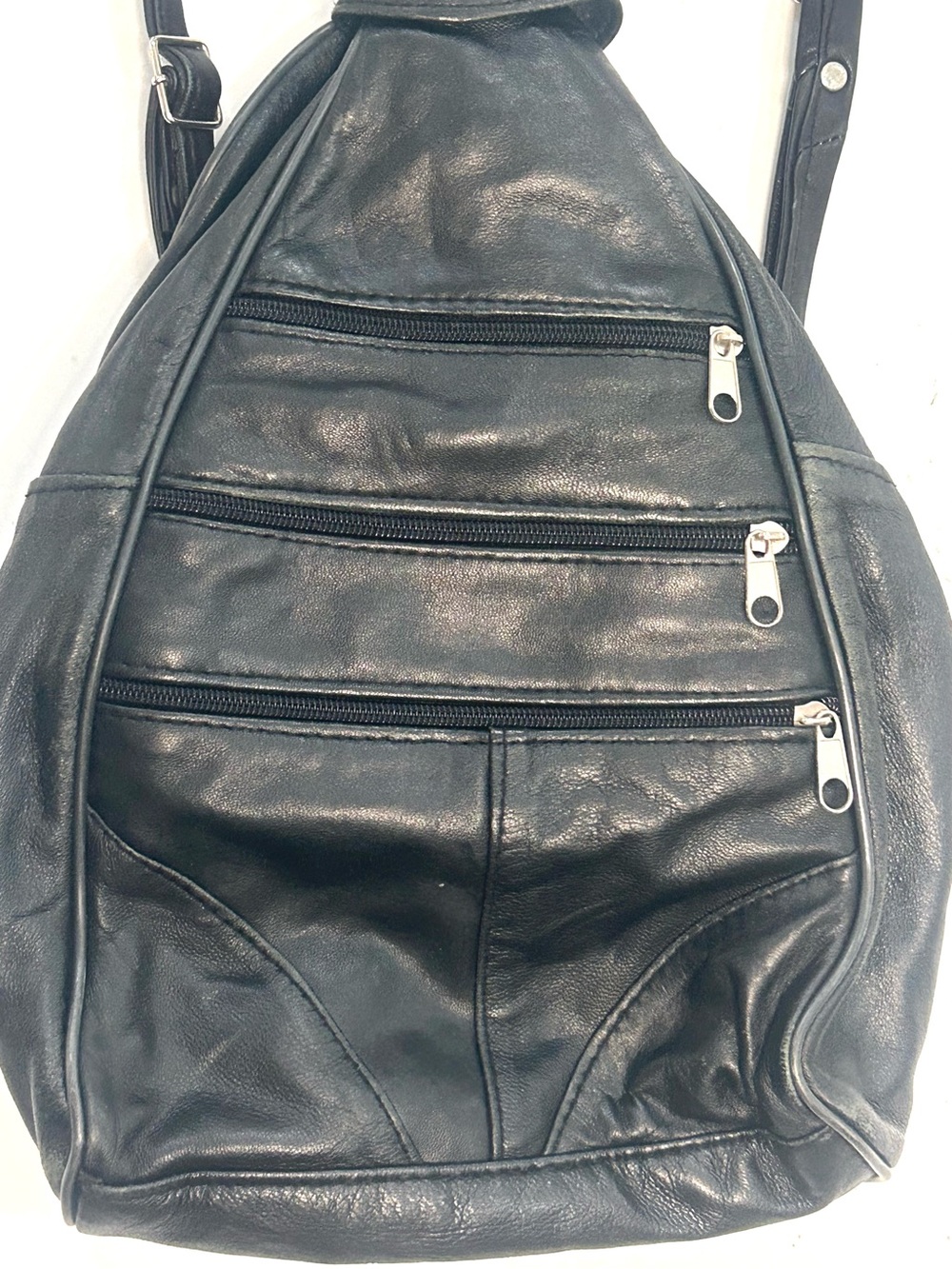 Genuine Leather multi way backpack shoulder safety bag